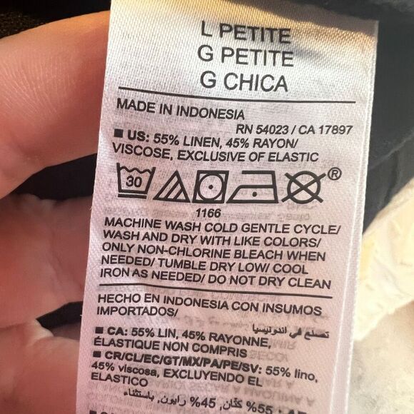 NWOT Old Navy Black Linen Sundress Size Large Petite - Picture 7 of 7